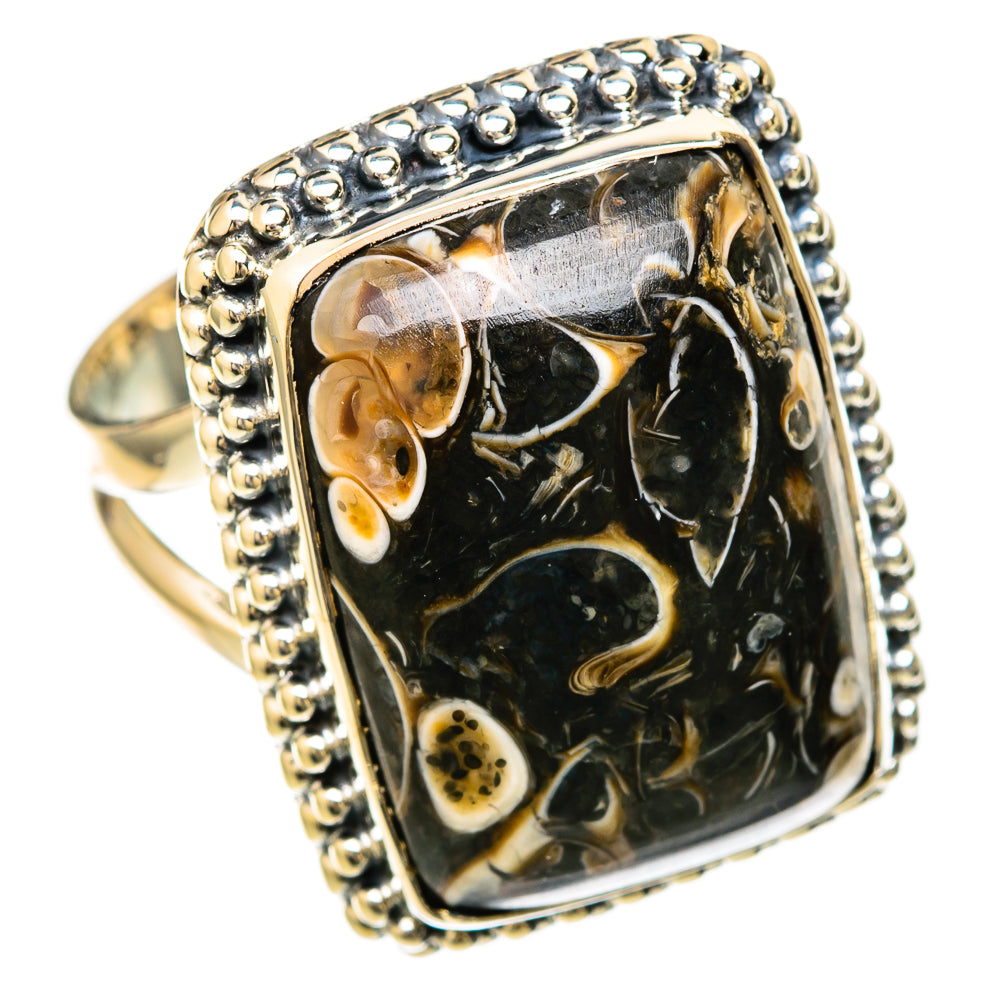 Turritella Agate Rings handcrafted by Ana Silver Co - RING104602 - Photo 2