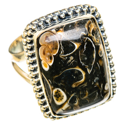 Turritella Agate Rings handcrafted by Ana Silver Co - RING104602 - Photo 2