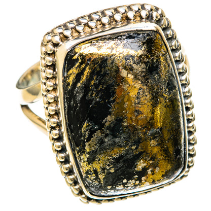 Pyrite Agate Rings handcrafted by Ana Silver Co - RING104608 - Photo 2