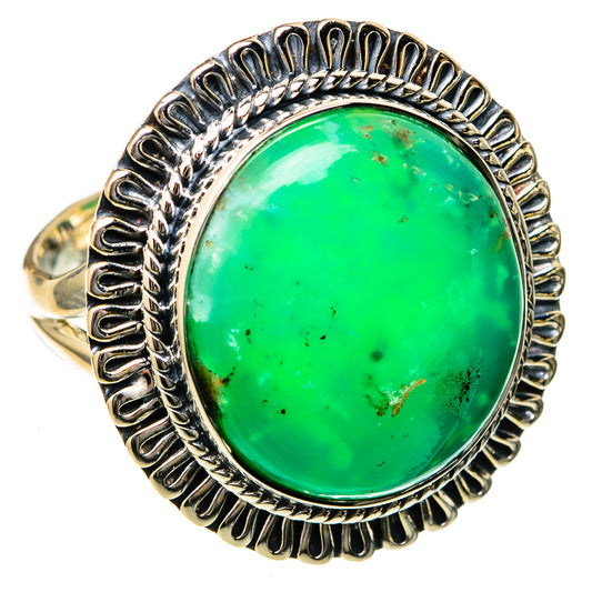 Chrysoprase Rings handcrafted by Ana Silver Co - RING104631 - Photo 2