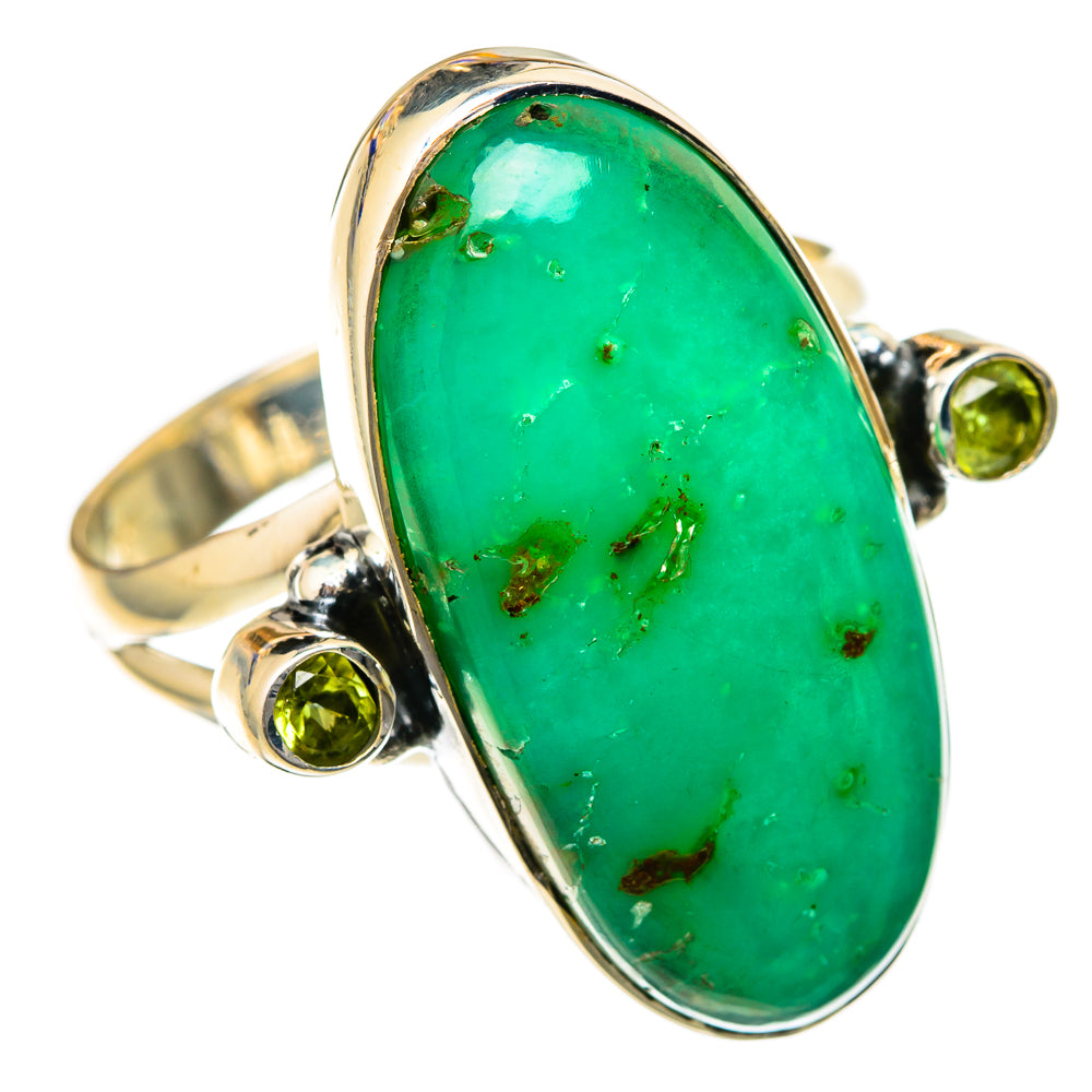 Chrysoprase Rings handcrafted by Ana Silver Co - RING104636 - Photo 2