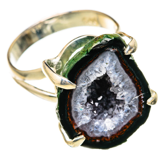 Coconut Geode Druzy Rings handcrafted by Ana Silver Co - RING104649 - Photo 2