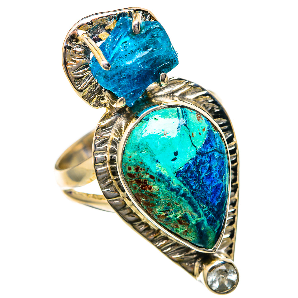 Azurite Malachite Rings handcrafted by Ana Silver Co - RING104656 - Photo 2