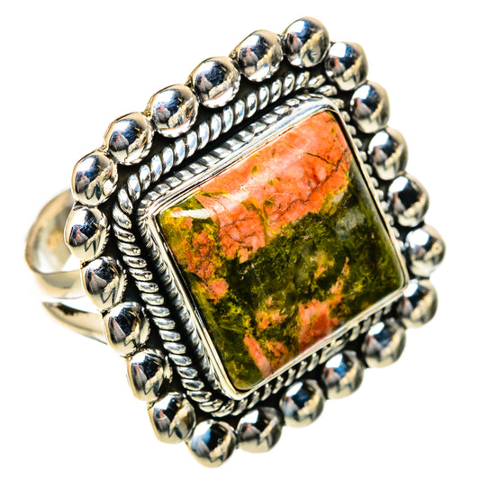 Unakite Rings handcrafted by Ana Silver Co - RING104662 - Photo 2