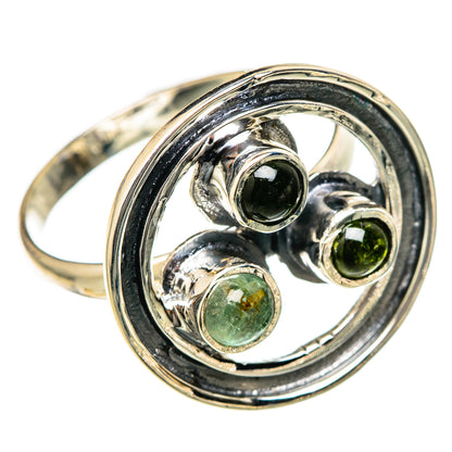 Green Tourmaline Rings handcrafted by Ana Silver Co - RING104663 - Photo 2