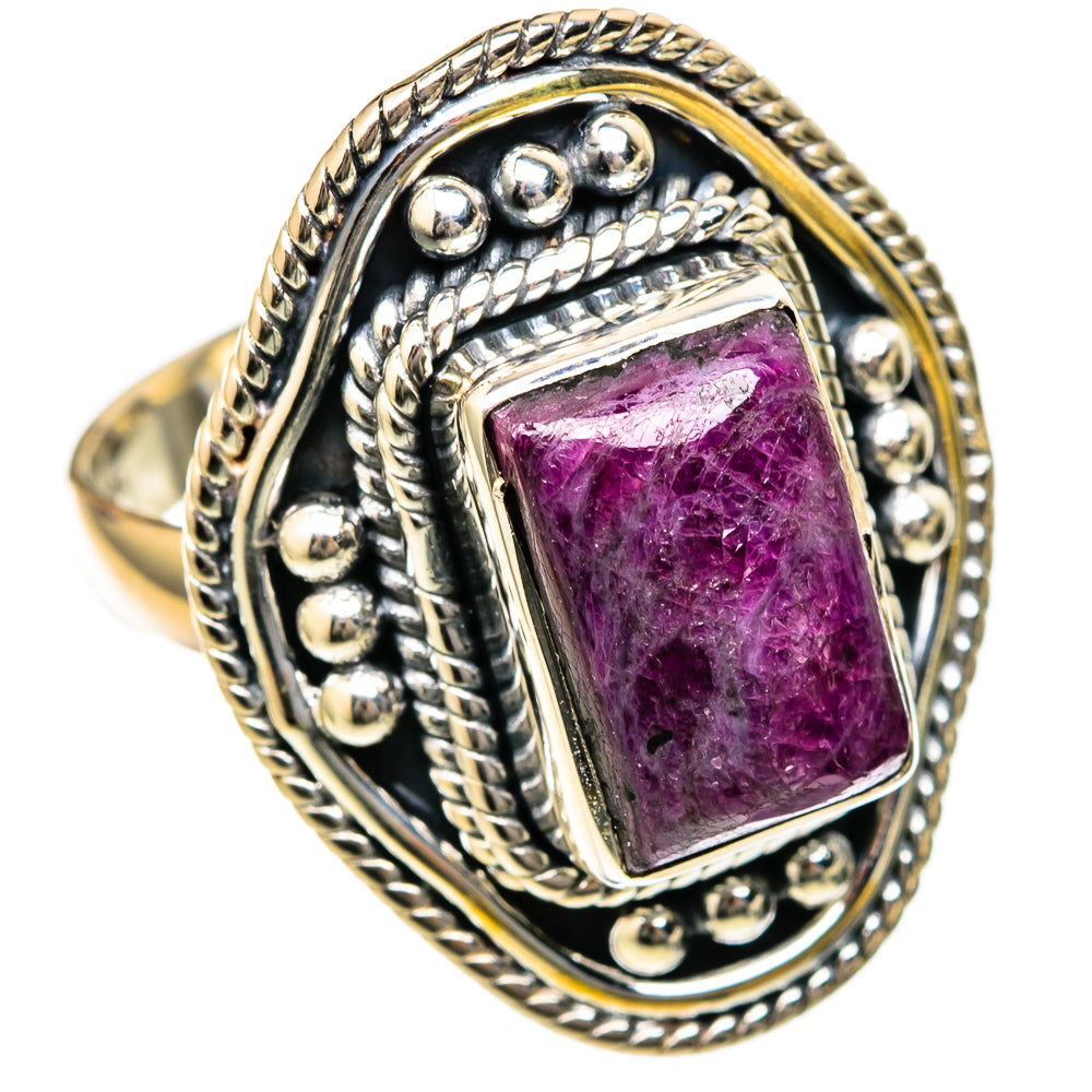 Ruby Fuchsite Rings handcrafted by Ana Silver Co - RING104669 - Photo 2