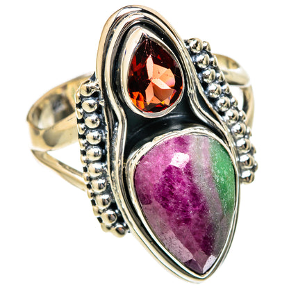Ruby Zoisite Rings handcrafted by Ana Silver Co - RING104679 - Photo 2