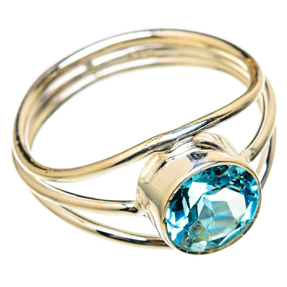 Blue Topaz Rings handcrafted by Ana Silver Co - RING104686 - Photo 2