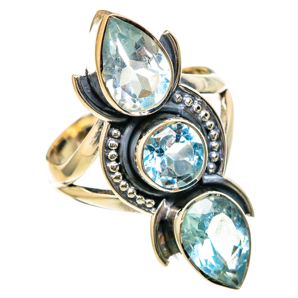 Blue Topaz Rings handcrafted by Ana Silver Co - RING104689 - Photo 2