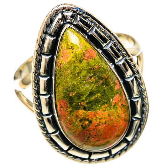 Unakite Rings handcrafted by Ana Silver Co - RING104690 - Photo 2