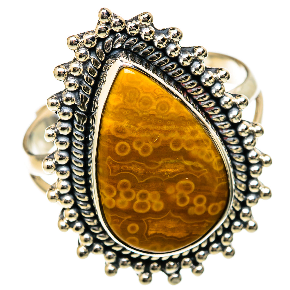 Ocean Jasper Rings handcrafted by Ana Silver Co - RING104696 - Photo 2