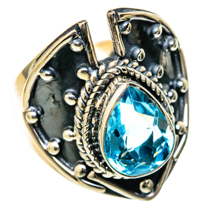 Blue Topaz Rings handcrafted by Ana Silver Co - RING104707 - Photo 2