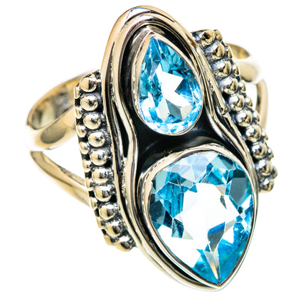 Blue Topaz Rings handcrafted by Ana Silver Co - RING104713 - Photo 2