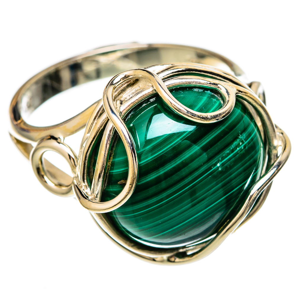 Malachite Rings handcrafted by Ana Silver Co - RING104728 - Photo 2