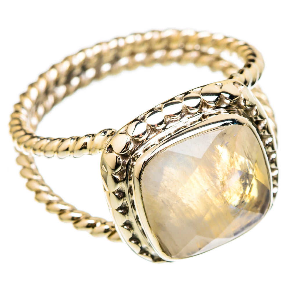 Rainbow Moonstone Rings handcrafted by Ana Silver Co - RING104747 - Photo 2