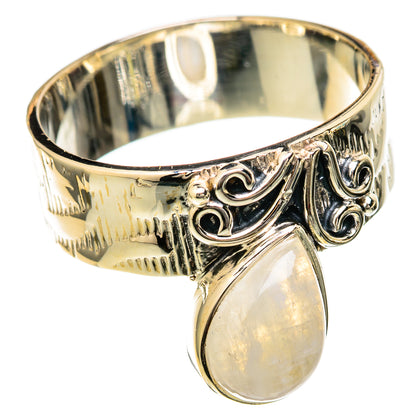 Rainbow Moonstone Rings handcrafted by Ana Silver Co - RING104748 - Photo 2