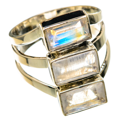 Rainbow Moonstone Rings handcrafted by Ana Silver Co - RING104750 - Photo 2