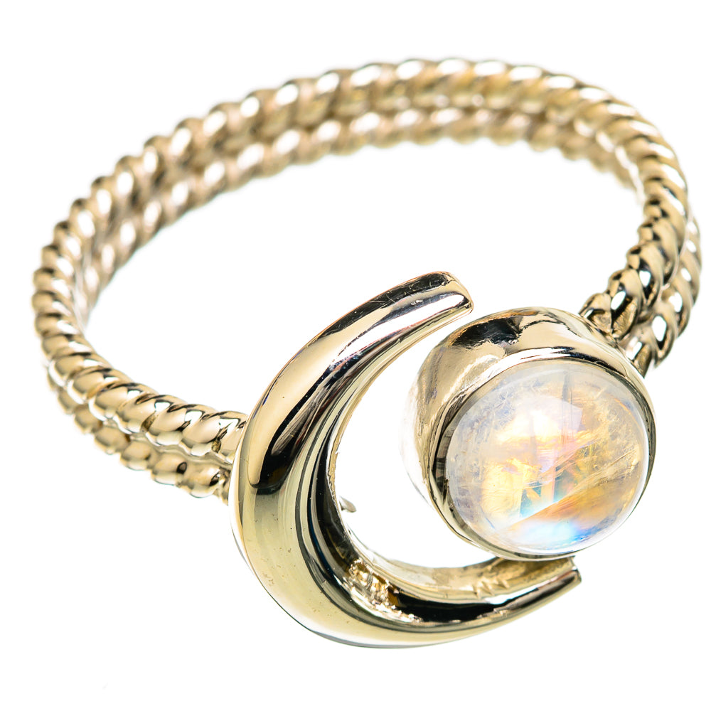 Rainbow Moonstone Rings handcrafted by Ana Silver Co - RING104790 - Photo 2