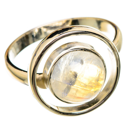 Rainbow Moonstone Rings handcrafted by Ana Silver Co - RING104827 - Photo 2