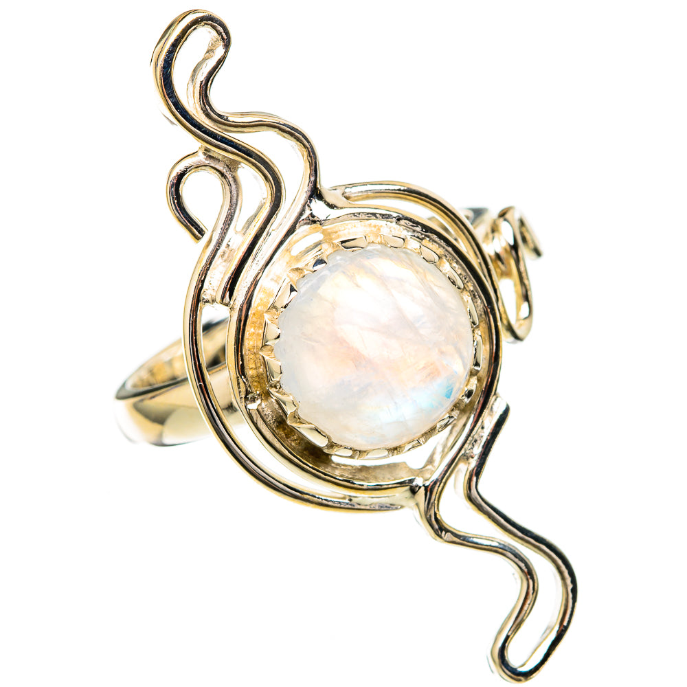 Rainbow Moonstone Rings handcrafted by Ana Silver Co - RING104828 - Photo 2