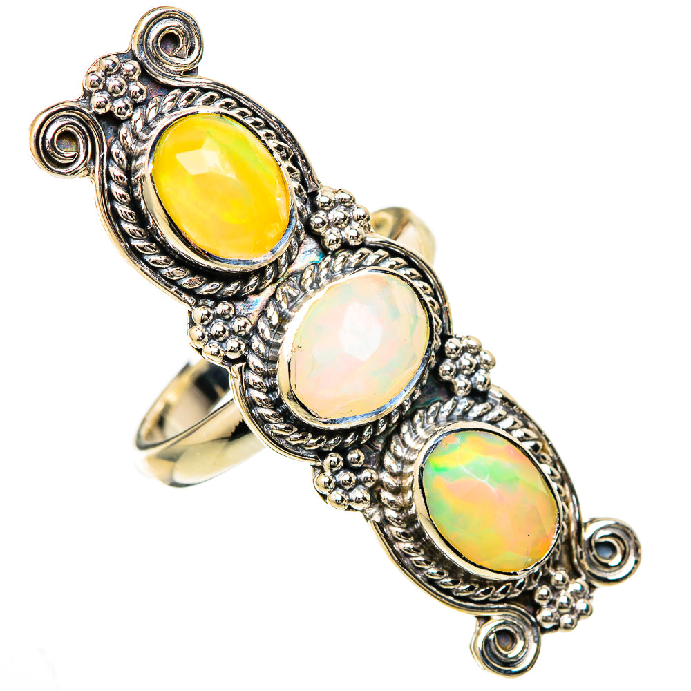 Ethiopian Opal Rings handcrafted by Ana Silver Co - RING104838 - Photo 2