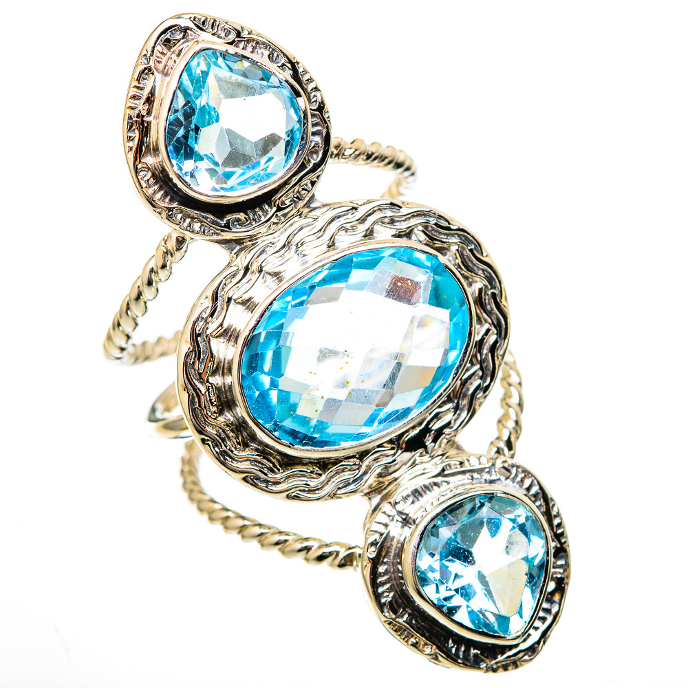 Blue Topaz Rings handcrafted by Ana Silver Co - RING104844 - Photo 2
