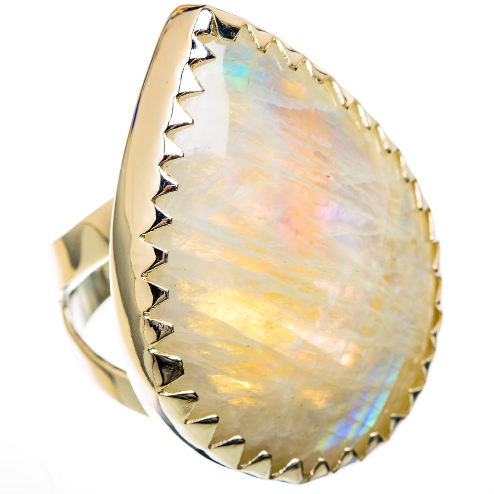 Rainbow Moonstone Rings handcrafted by Ana Silver Co - RING104860 - Photo 2