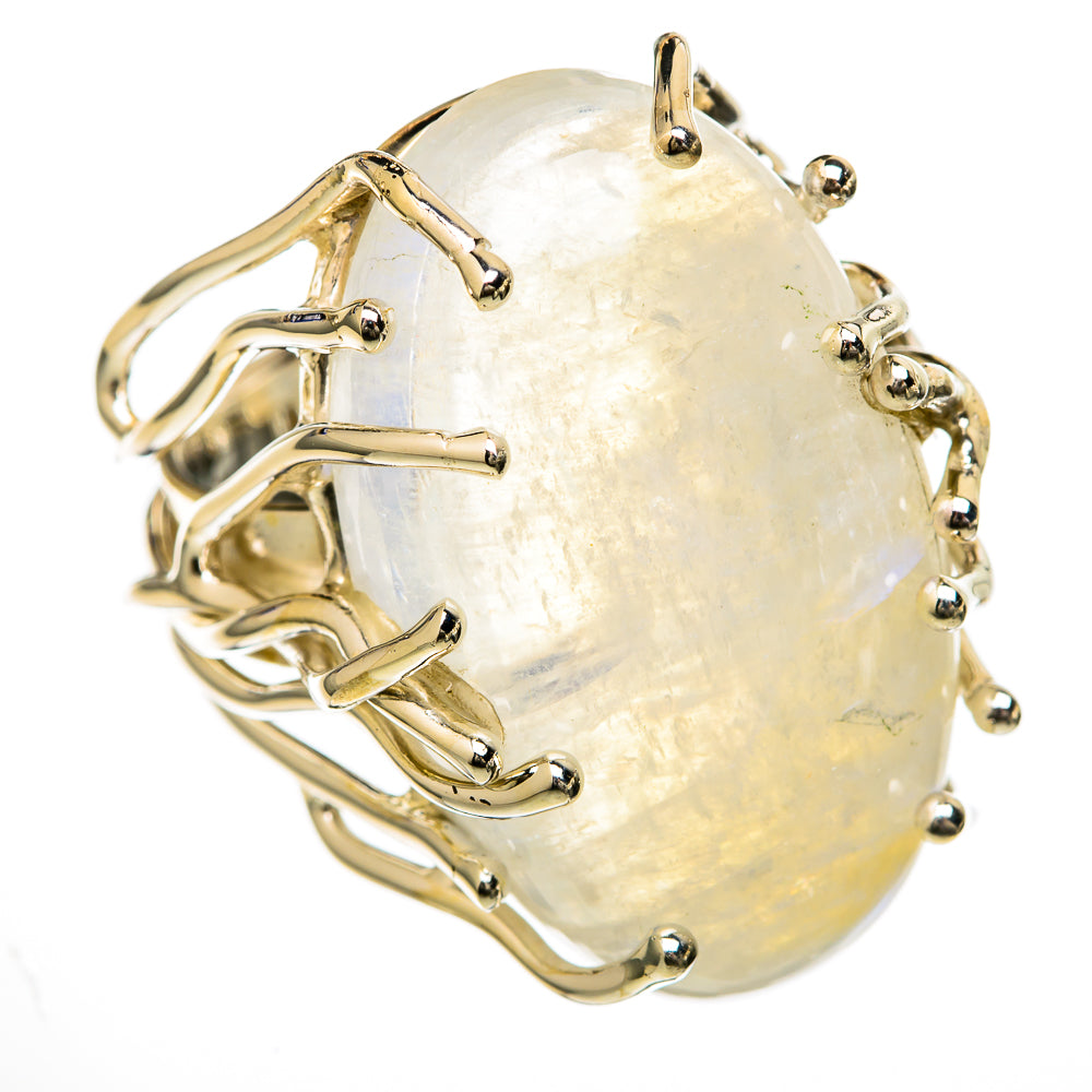 Rainbow Moonstone Rings handcrafted by Ana Silver Co - RING104861 - Photo 2