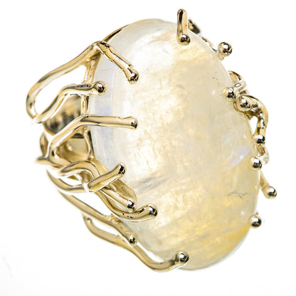 Rainbow Moonstone Rings handcrafted by Ana Silver Co - RING104861 - Photo 2