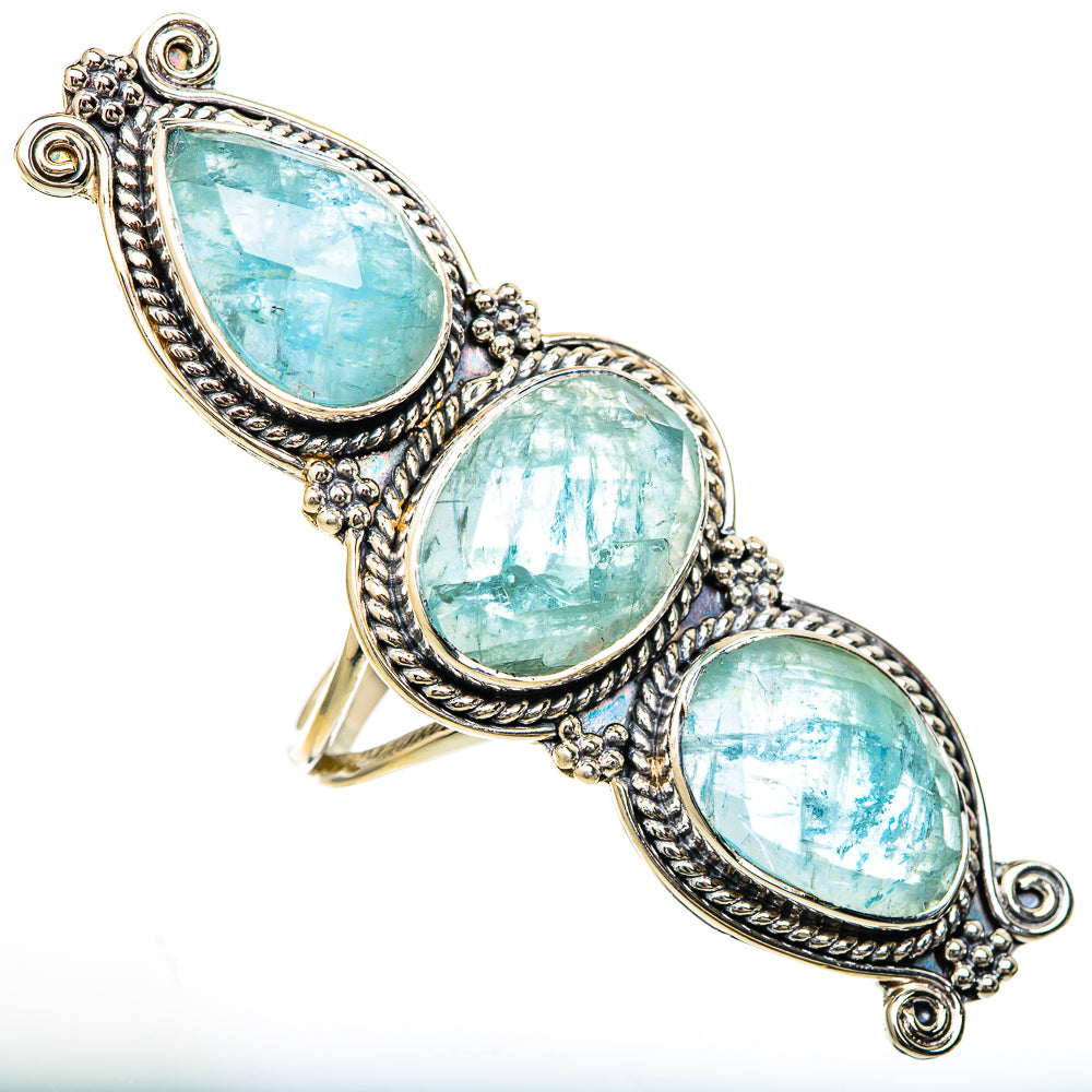 Aquamarine Rings handcrafted by Ana Silver Co - RING104871 - Photo 2