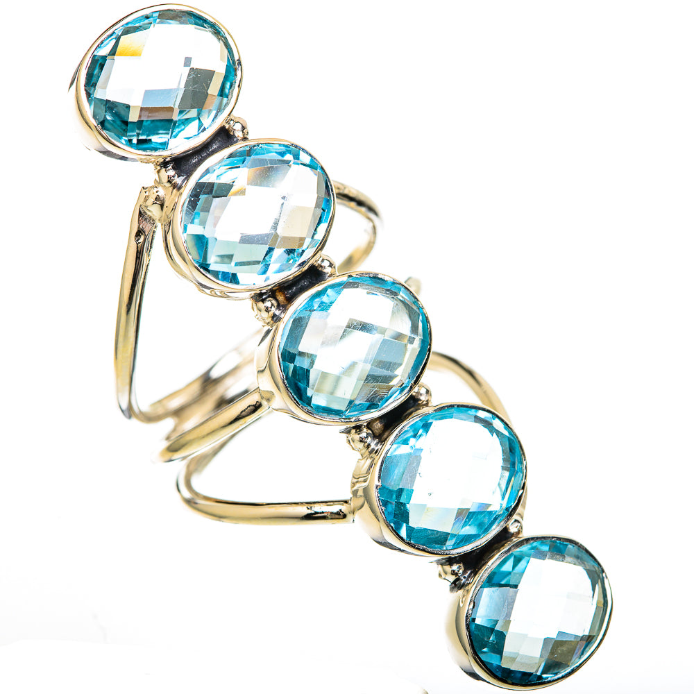 Blue Topaz Rings handcrafted by Ana Silver Co - RING104873 - Photo 2
