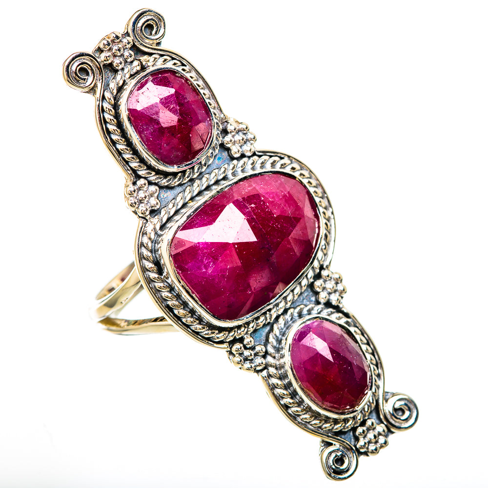Ruby Fuchsite Rings handcrafted by Ana Silver Co - RING104886 - Photo 2