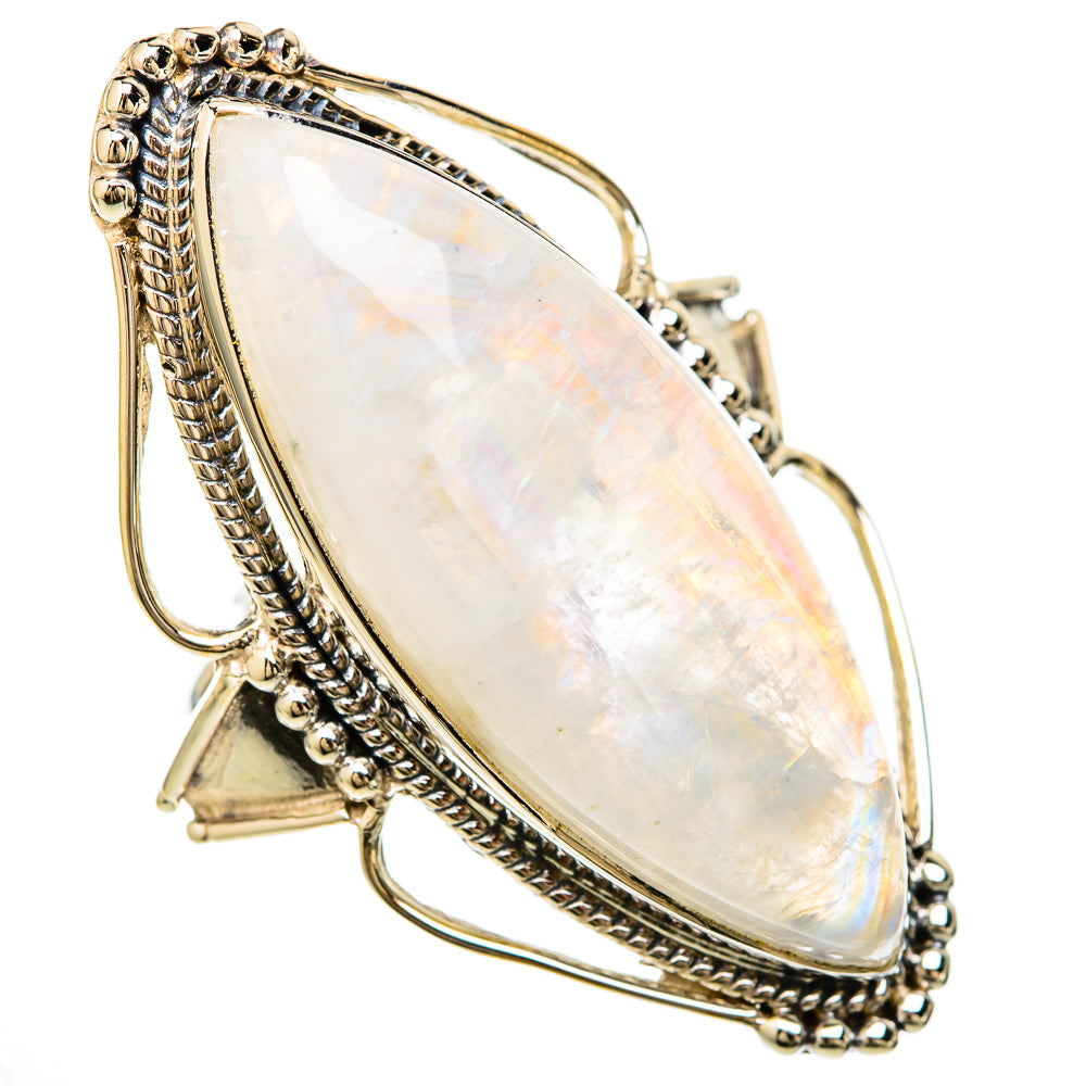Rainbow Moonstone Rings handcrafted by Ana Silver Co - RING104895 - Photo 2