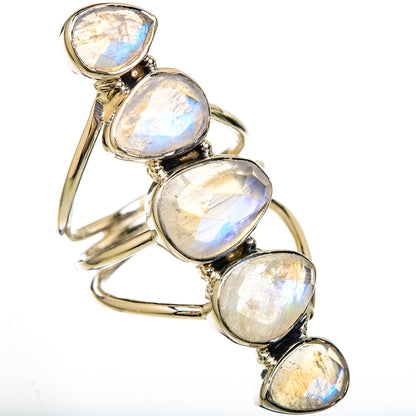 Rainbow Moonstone Rings handcrafted by Ana Silver Co - RING104896 - Photo 2