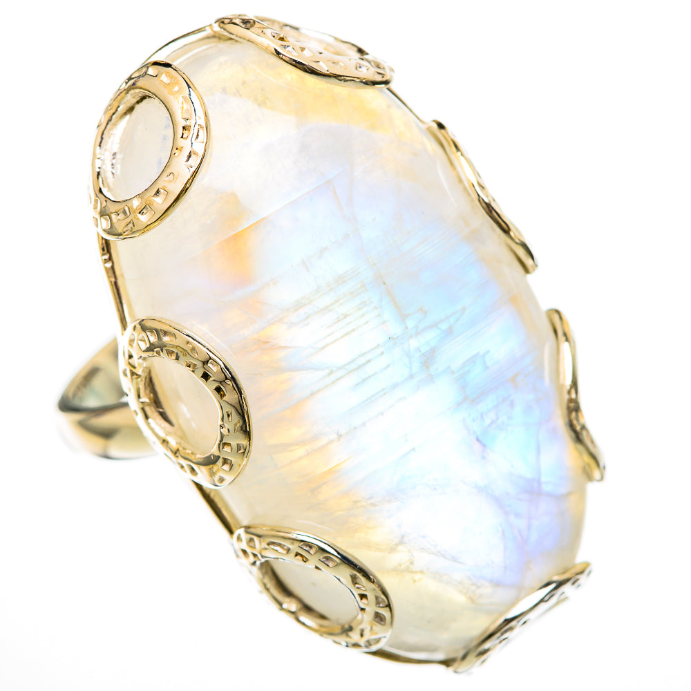 Rainbow Moonstone Rings handcrafted by Ana Silver Co - RING104898 - Photo 2