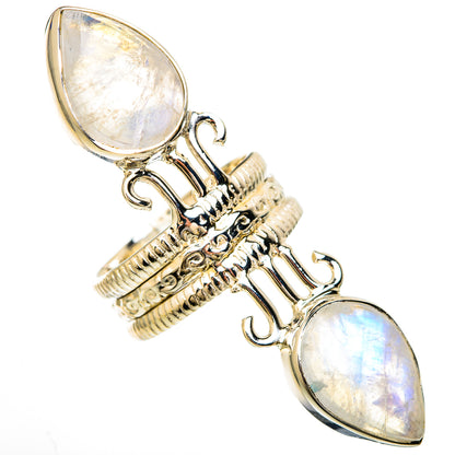 Rainbow Moonstone Rings handcrafted by Ana Silver Co - RING104900 - Photo 2