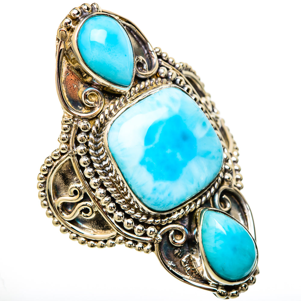Larimar Rings handcrafted by Ana Silver Co - RING104906 - Photo 2
