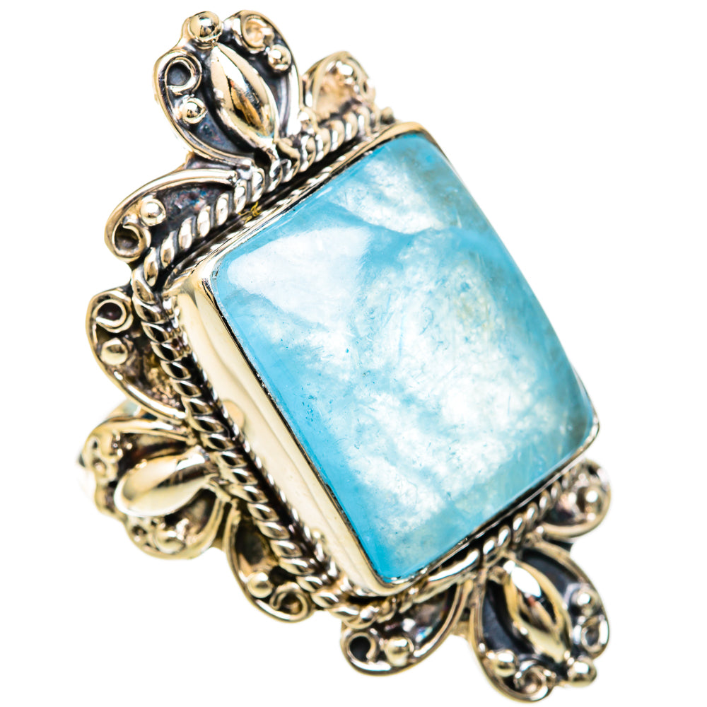 Aquamarine Rings handcrafted by Ana Silver Co - RING104908 - Photo 2