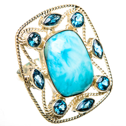 Larimar Rings handcrafted by Ana Silver Co - RING104909 - Photo 2
