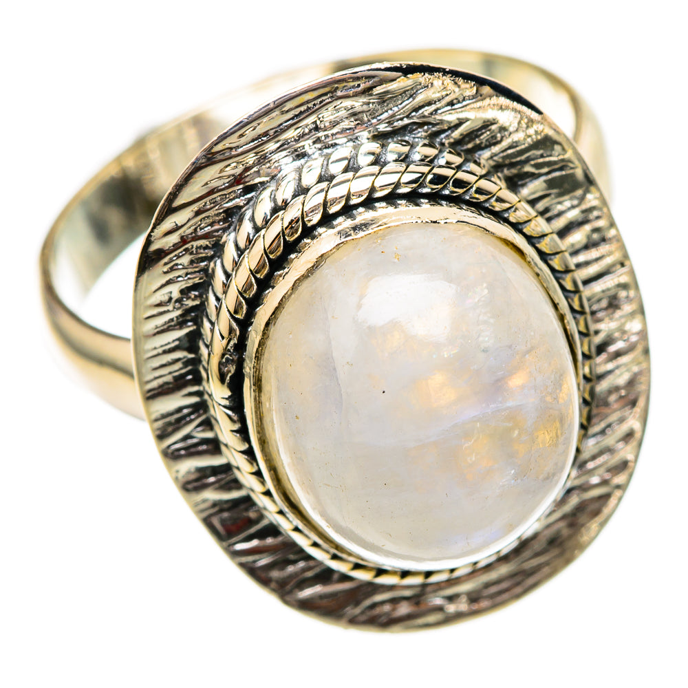 Rainbow Moonstone Rings handcrafted by Ana Silver Co - RING104929 - Photo 2