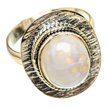 Rainbow Moonstone Rings handcrafted by Ana Silver Co - RING104929 - Photo 2