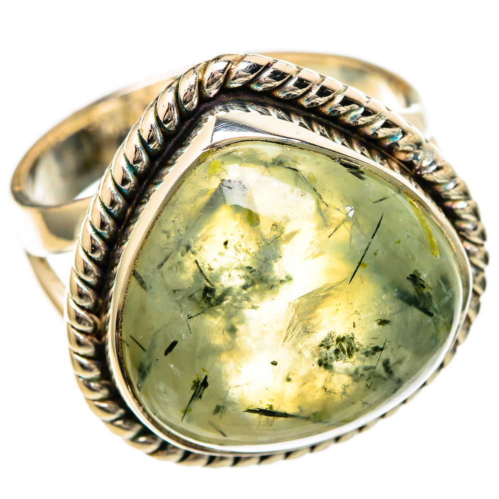 Prehnite Rings handcrafted by Ana Silver Co - RING104940 - Photo 2