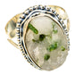 Green Tourmaline In Quartz Rings handcrafted by Ana Silver Co - RING104941 - Photo 2