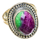 Ruby Zoisite Rings handcrafted by Ana Silver Co - RING104963 - Photo 2