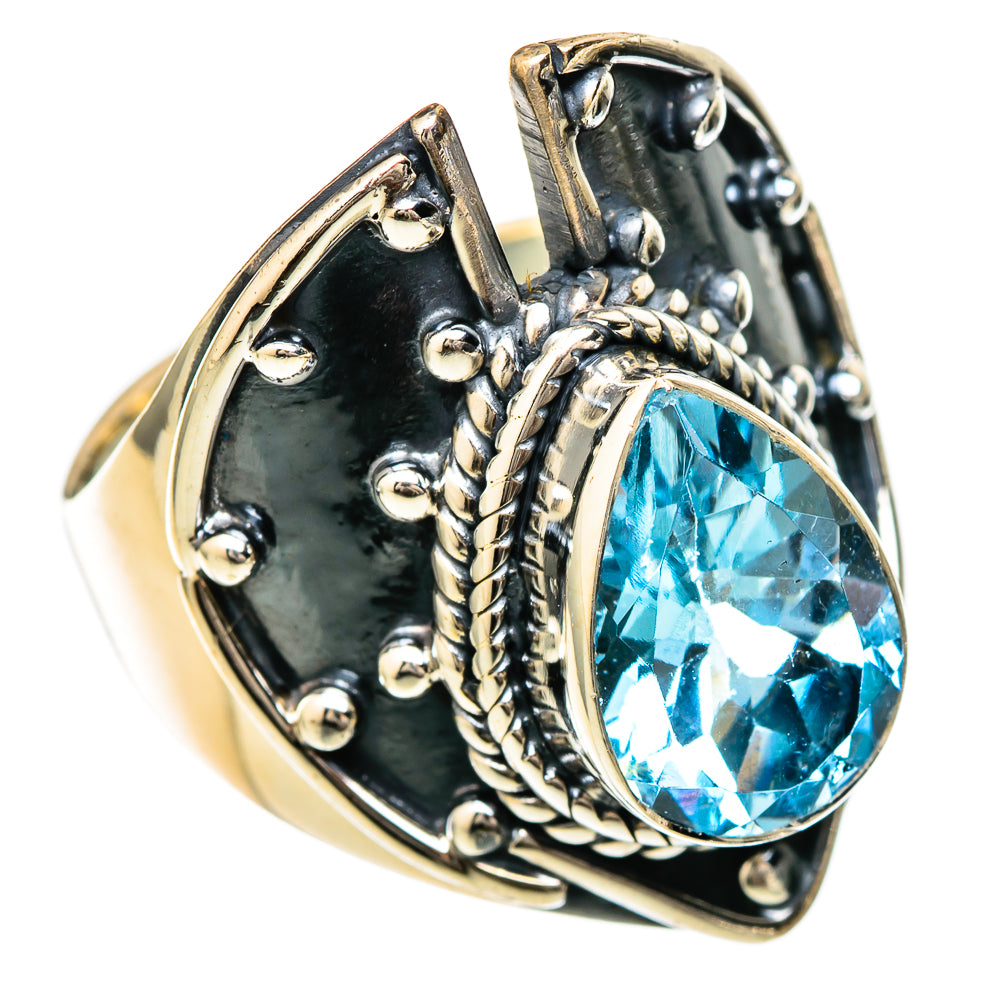 Blue Topaz Rings handcrafted by Ana Silver Co - RING104967 - Photo 2