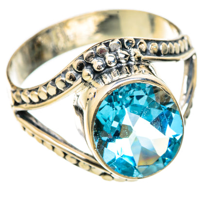 Blue Topaz Rings handcrafted by Ana Silver Co - RING104969 - Photo 2