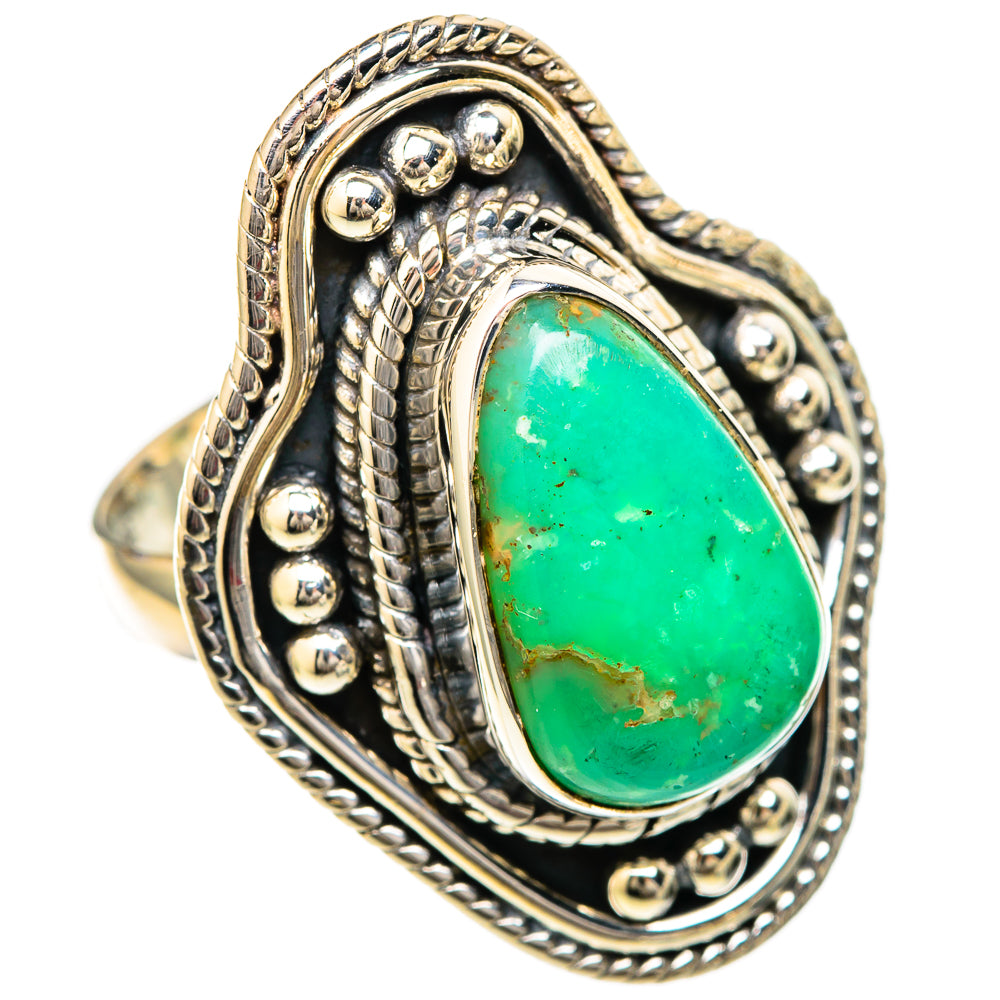 Chrysoprase Rings handcrafted by Ana Silver Co - RING104974 - Photo 2