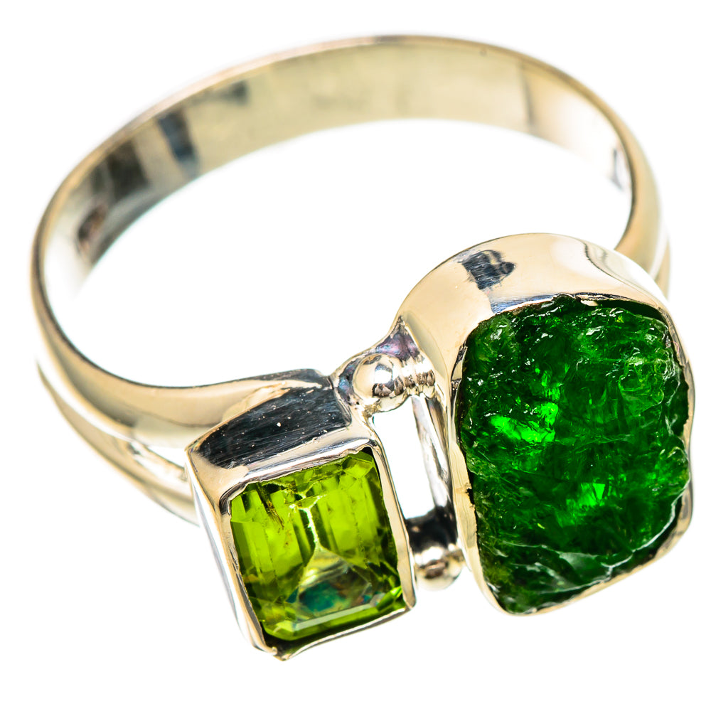 Chrome Diopside Rings handcrafted by Ana Silver Co - RING104976 - Photo 2