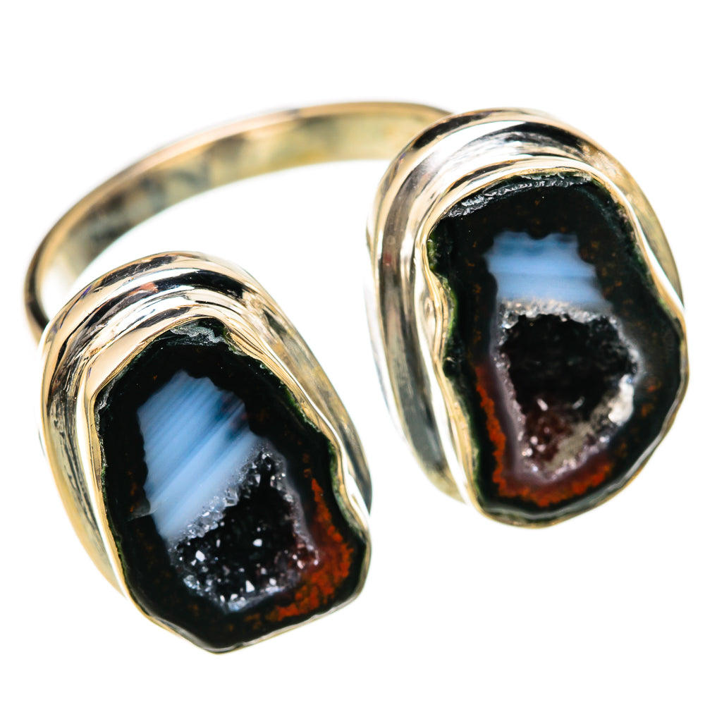 Coconut Geode Druzy Rings handcrafted by Ana Silver Co - RING104986 - Photo 2