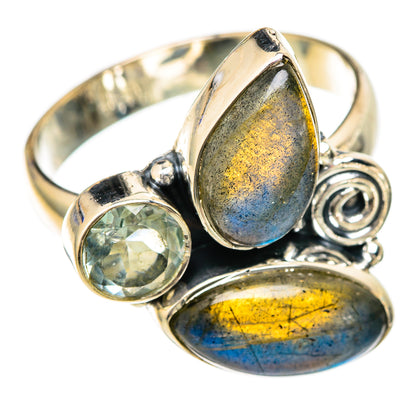 Labradorite Rings handcrafted by Ana Silver Co - RING105002 - Photo 2